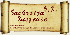 Vaskrsija Knežević vizit kartica
